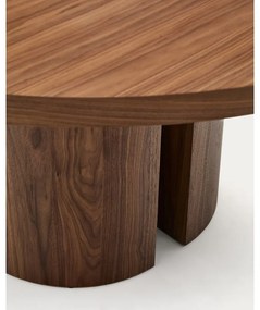 Kerek étkezőasztal diófa dekoros asztallappal ø 150 cm Nealy – Kave Home