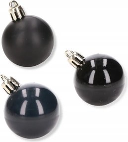 Műanyag labda fekete 8cm, 6 db/csomag