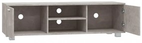 betonszürke szerelt fa TV-szekrény 140 x 40,5 x 35 cm