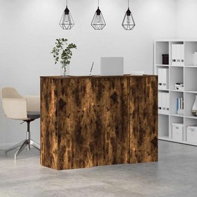 recepciós pult füstös tölgy 135x50x103,5 cm szerelt fa