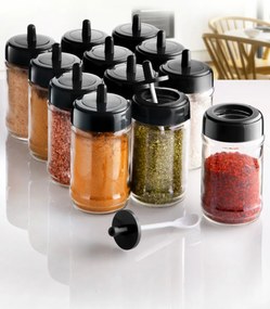 12 részes üveg fűszertartó készlet 300 ml