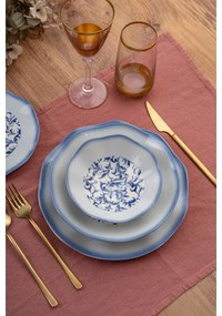 24 darabos kék porcelán étkészlet