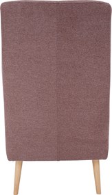Füles fotel, fáradt rózsaszín/tölgy, SAMY