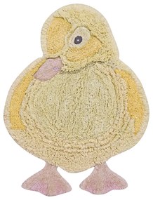 Sárga mosható kézi szövésű pamut gyerek szőnyeg 95x120 cm Ducky – Lorena Canals
