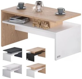 Deuba Sacramento dohányzóasztal 92x50x47 cm - fehér/tölgy