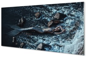 Üvegképek tenger sziréna 120x60cm