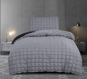 Krepp Polycotton ágynemű Neapol Sötétszürke 200x140cm+90x70cm TiaHome kopia
