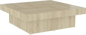 vidaXL sonoma tölgy színű szerelt fa dohányzóasztal 90 x 90 x 28 cm