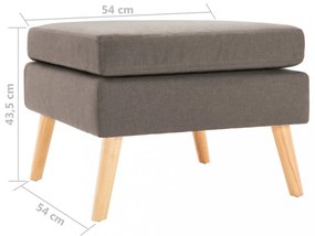 tópszínű szövet lábzsámoly