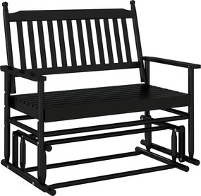 vidaXL fekete tömör nyárfa hintapad 118 x 70 x 104,5 cm