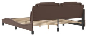 barna ágykeret Viana LED-ekkel matrac nélkül 180 x 200 cm
