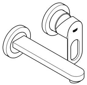 GROHE 20289000 - BAULOOP 110 mm kétlyukú mosdócsaptelep, fényes króm