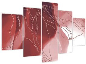 Kép - Piros absztrakt virág N⁰1 (150x105 cm)