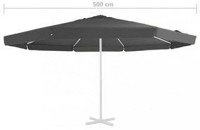 antracitszürke kültéri napernyő csereponyva 515 cm