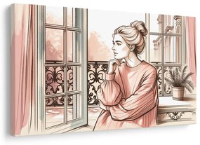 Kép romantikus kilátás az ablakból
