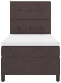 Box Spring Ágy Matrac Sötétbarna 90x200 cm Szövet