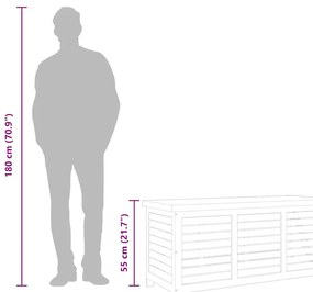 tömör eukaliptuszfa kerti tárolóláda 117 x 50 x 55 cm
