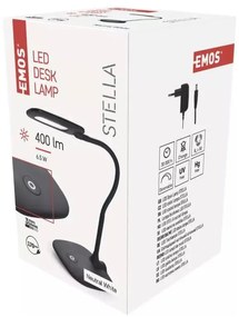 Matt fekete LED szabályozható asztali lámpa (magasság 55 cm) Stella – EMOS