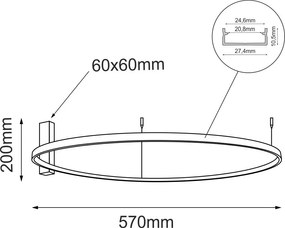 Antigo Agari 1332 Plafonlámpa 2x35W/LED 3000K 4682lm IP20