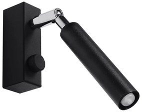 Fekete spotlámpa 10x3 cm Tiden – Sollux