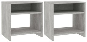 2 db betonszürke szerelt fa éjjeliszekrény 40 x 30 x 40 cm