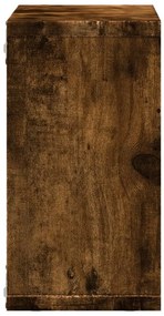 füstös tölgy színű szerelt fa faliszekrény 60 x 16 x 30 cm