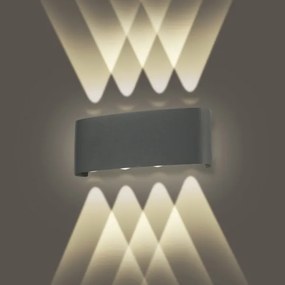 Brilagi - FLAREBOX LED/8W/230V kültéri fali lámpa, antracit, IP65