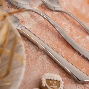 Ezüstszínű rozsdamentes acél evőeszköz készlet 24 db-os Shape – Orion