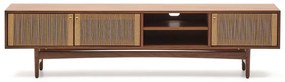 Barna TV-állvány diófa dekorral 200x50 cm Elan – Kave Home