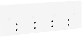 Fali Kabáthorog polcokkal Fehér 60 x 10.5 x 18 cm Faanyag