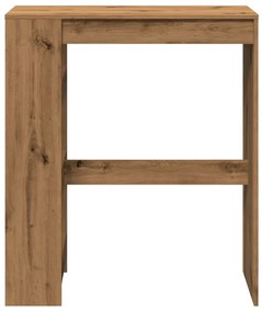 kézműves tölgy szerelt fa bárasztal tárolókkal 90x40x103,5 cm