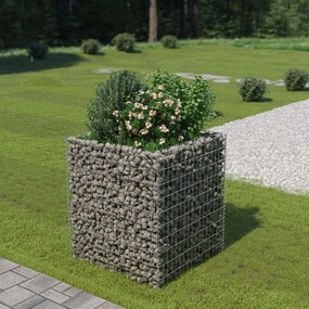 vidaXL horganyzott acél gabion magaságyás 90 x 90 x 100 cm