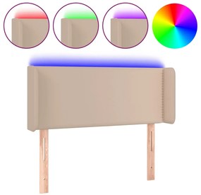 fekete műbőr LED-es fejtámla 83x16x78/88 cm