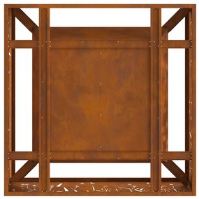 Tűzrakó Barna 80 x 80 x 30 cm időjárásálló acél