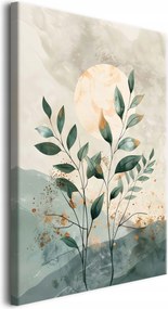 Boho Vászonkép Fali dekoráció Növények Arany és Zöld Természet