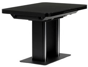 Bővíthető Étkezőasztal 120–160×80 cm, MDF, Fekete. HT-D1926 BK