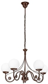 Brilagi - LED Csillár láncon COTTAGE 5xG9/40W/230V barna/fehér