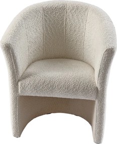 Klub fotel, tejszínes Coral anyag, CUBA