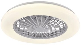 LED Dimmelhető mennyezeti lámpa ventilátorral LIBYA LED/48W/230V 3000-6500K + távirányító