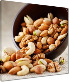 Vászonkép 50x50 Szárított dió tál