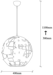 Csillár zsinóron FELLINI 1xE27/40W/230V