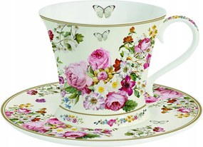 Csésze Csészealj Porcelán Virágok Blooming