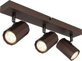 Globo 57919-3 Spotlámpa fém bronz színű matt, alumínium bronzszínű matt, HxSzxM: 390x60x145mm, 3x GU10 25W 230V izzók nélkül
