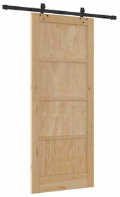 Csúszó Ajtó Készlet ORKDAL Természetes és fekete 83 x 202 cm