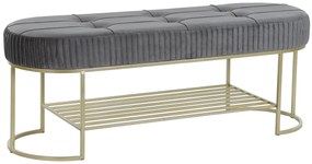 Modern ülőpad arany és szürke bársony ülőfelülettel
