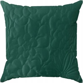 Dekoratív párnahuzat 40x40 zöld sötét virágok