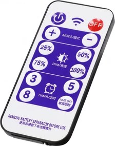 LED Stm napelemes díszfényfüzér 20xE27/3V USB 2400 mAh 20,62 m IP65 fekete + távirányító