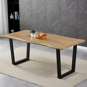 Étkezőasztal 180×90 cm, MDF, Vad Tölgy. HT-F4218 OAK