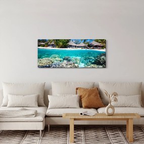 Tengerpart a trópusi szigeten képe (120x50 cm)