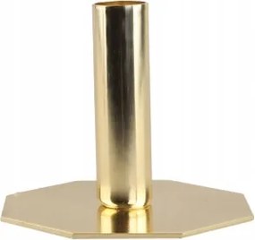 Fém dekoratív asztali gyertyatartó arany nagy egykaros 13 cm magas